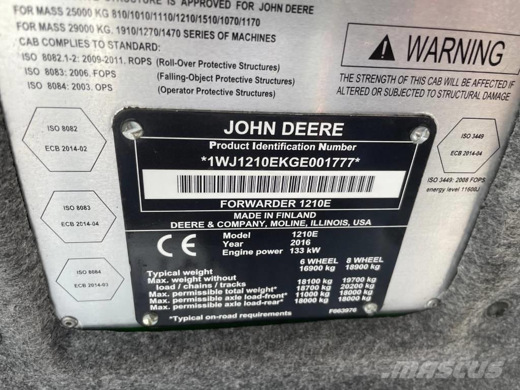 John Deere 1210 E Forwarderji