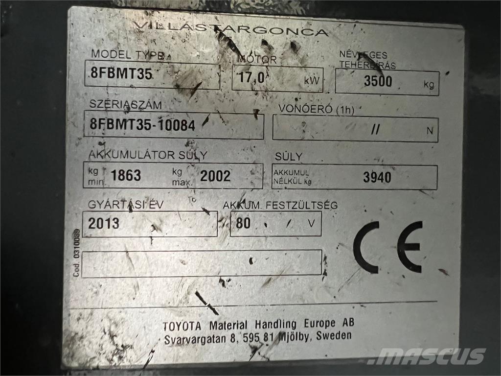 Toyota 8FBMT35 Električni viličarji