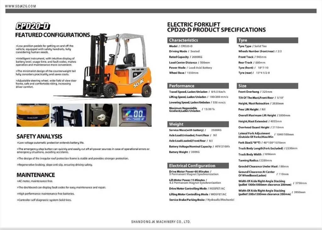  SDJK CPD 20 Electric Električni viličarji