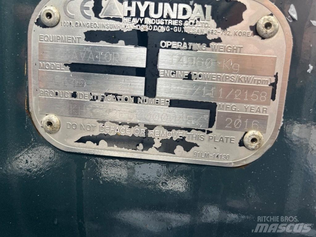 Hyundai HW140 Bagri na kolesih
