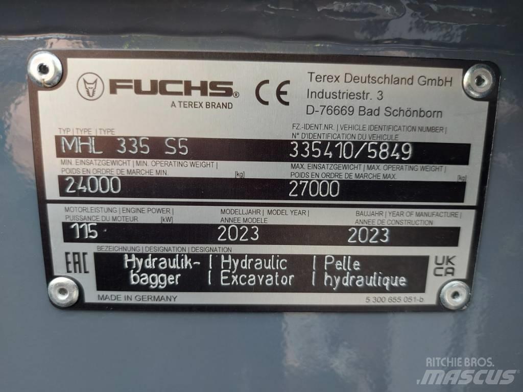 Fuchs MHL335F Bagri za prekladanje primarnih/sekundarnih surovin