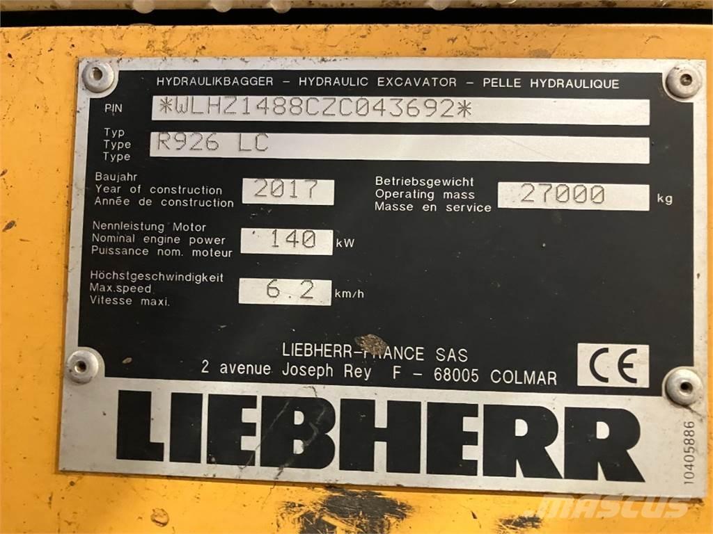 Liebherr R926 Bagri goseničarji