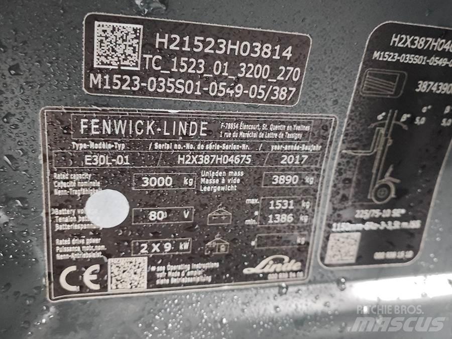 Linde E30L-01 Električni viličarji