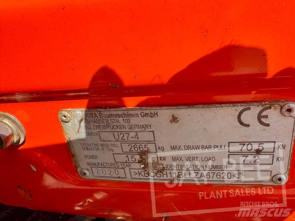 Kubota U 27-4 Mini bagri <7t