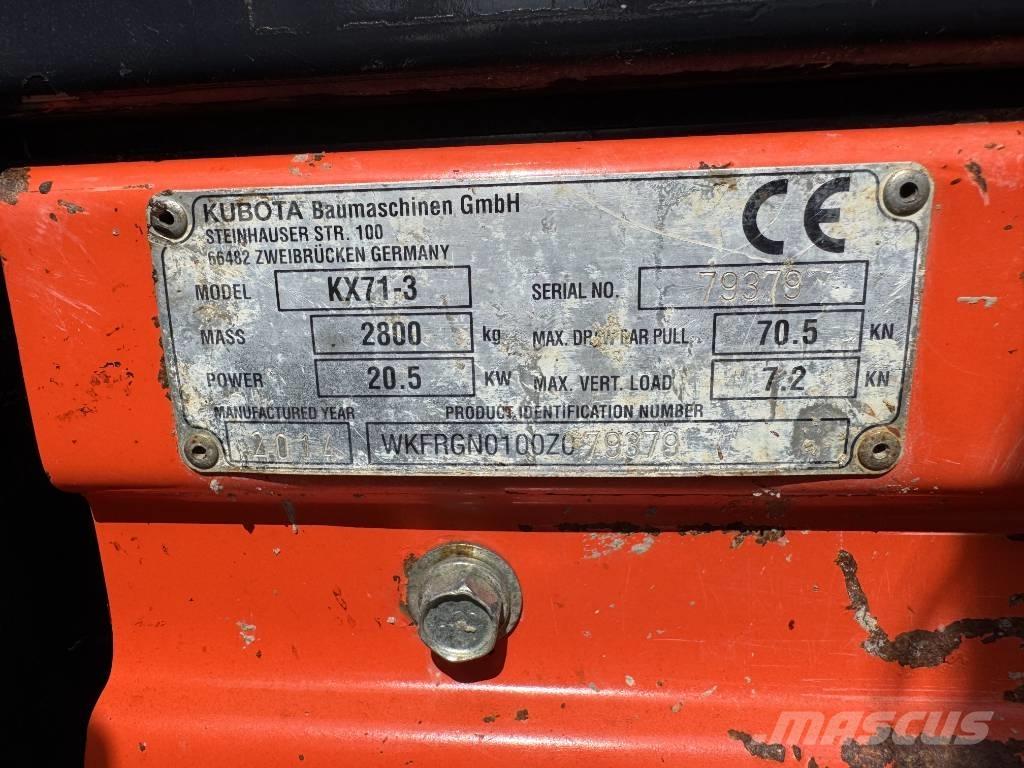 Kubota KX 71-3 Mini bagri <7t