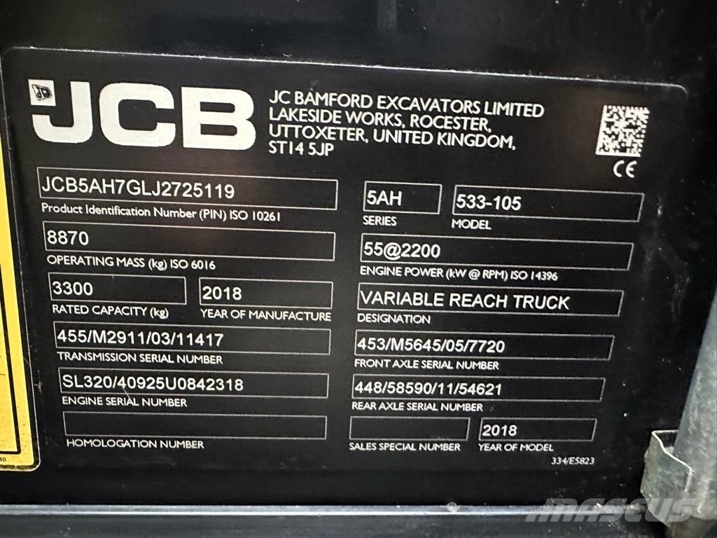 JCB 533-105 Teleskopski viličarji