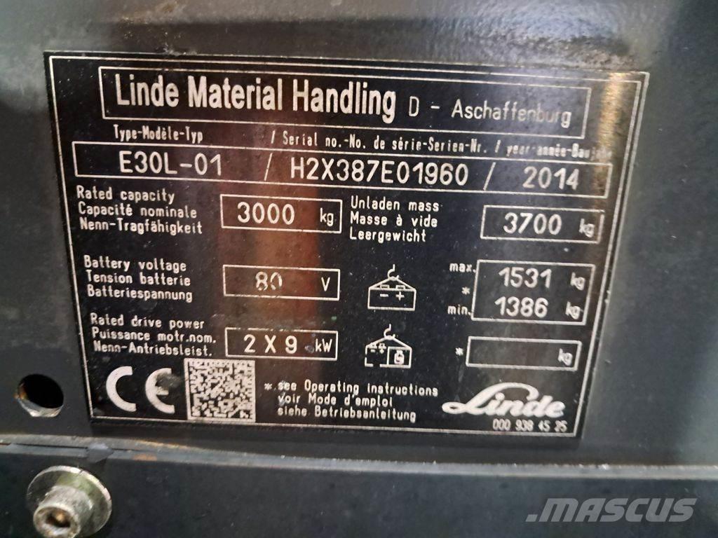Linde E30L-01 Električni viličarji