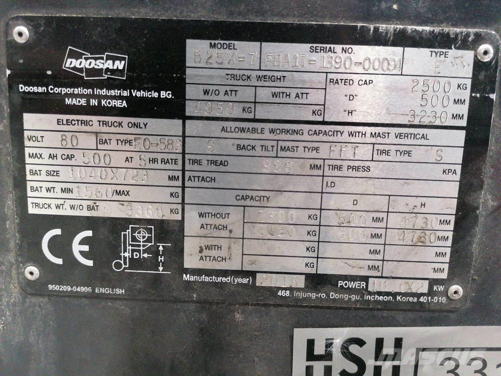 Doosan B25X-7 Električni viličarji