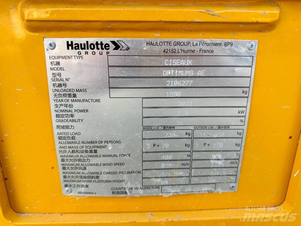 Haulotte OPTIMUM 8 Škarjaste dvižne ploščadi
