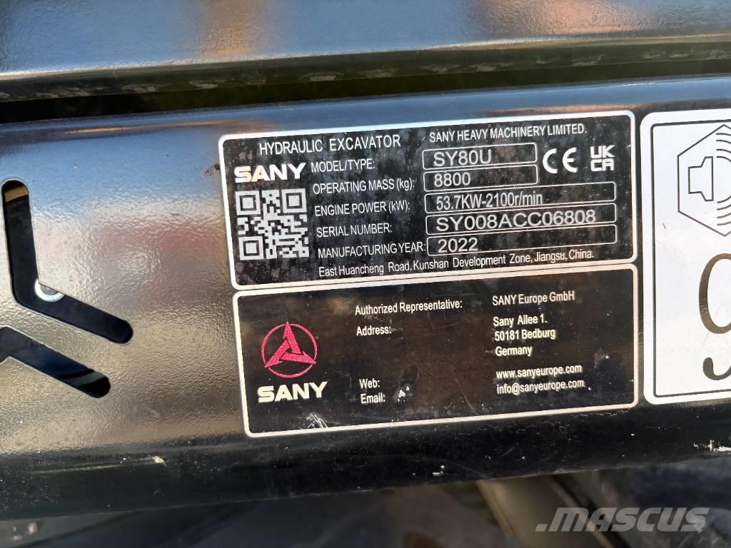 Sany SY 80 U Midi bagri 7t – 12t