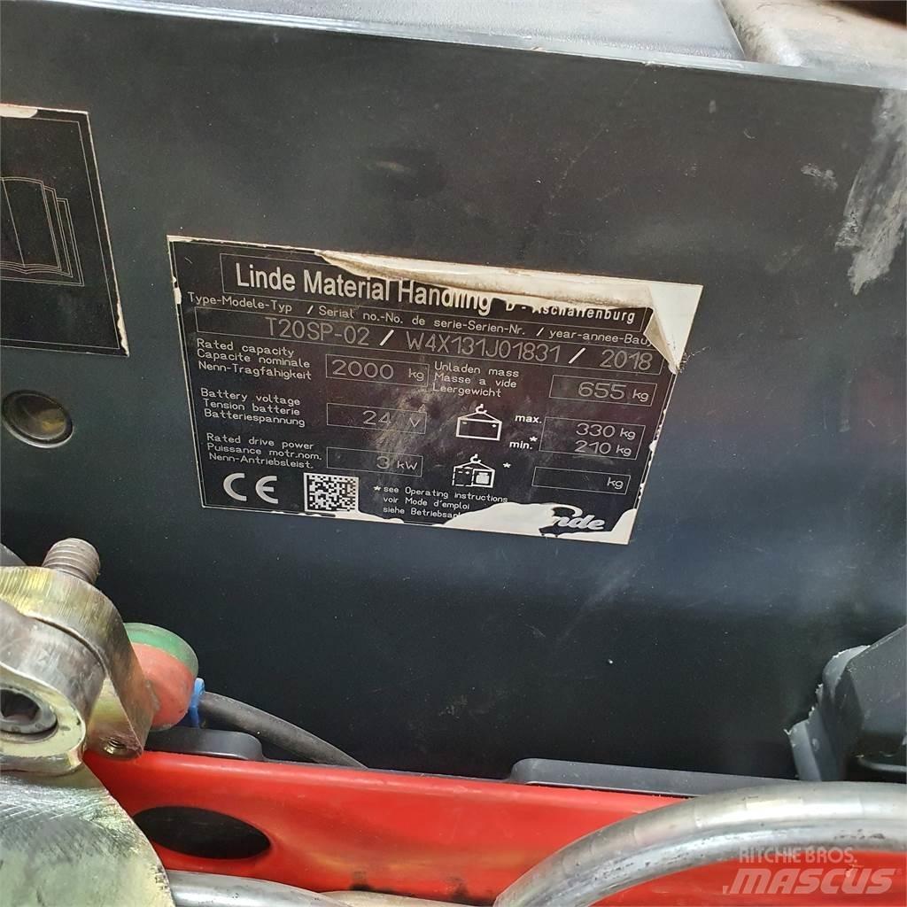 Linde T20SP-lang Električni nizko dvižni viličar