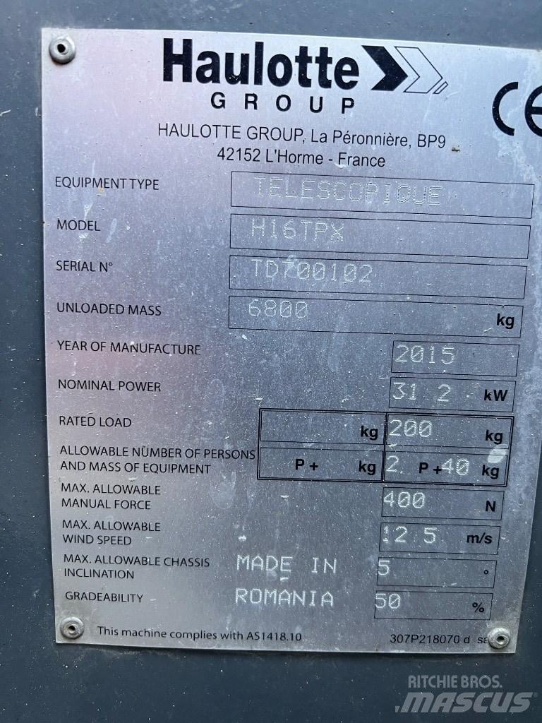 Haulotte H 16 TPX Zglobne dvižne ploščadi