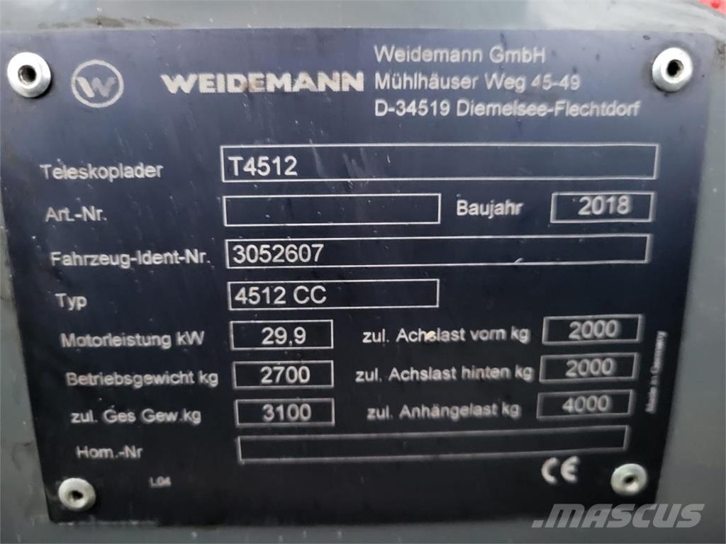 Weidemann T4512 Kmetijski teleskopski nakladalci