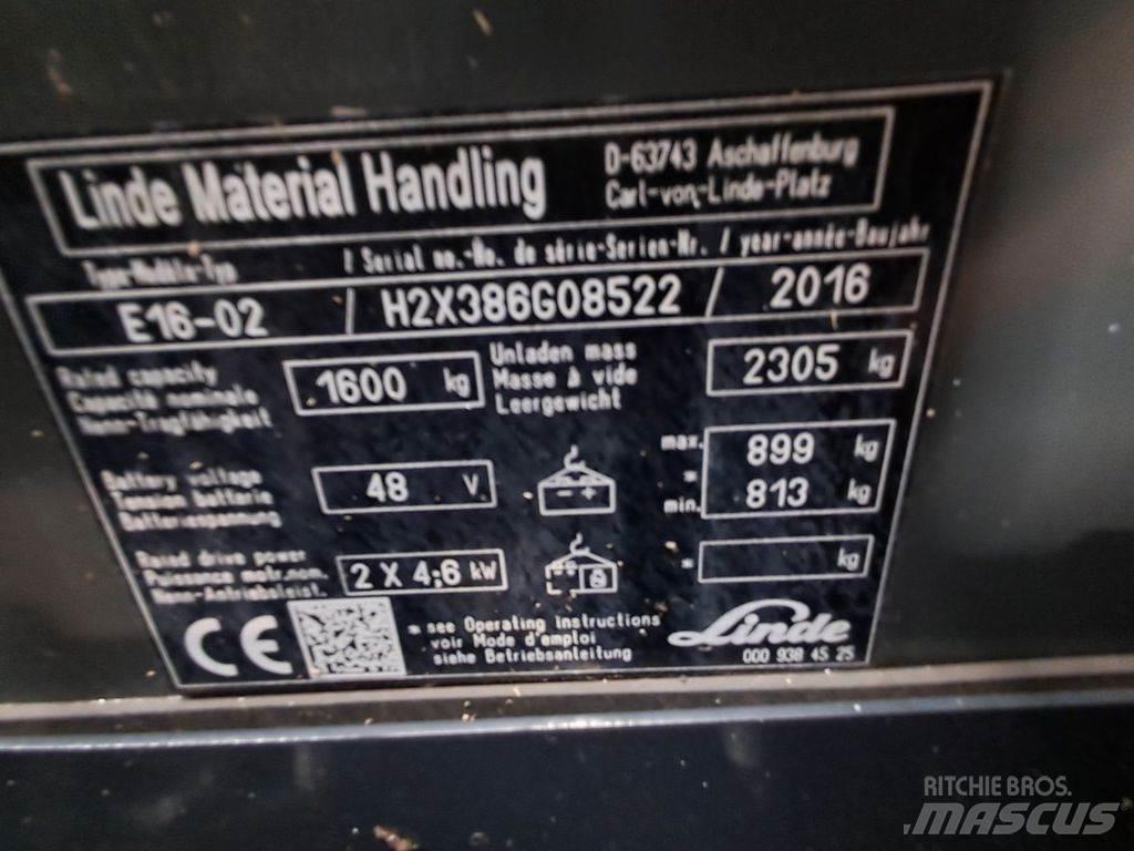 Linde E16-02 Električni viličarji