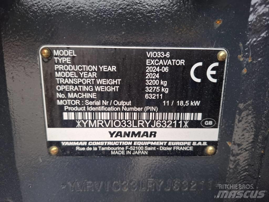 Yanmar Vio 33-6 Mini bagri <7t