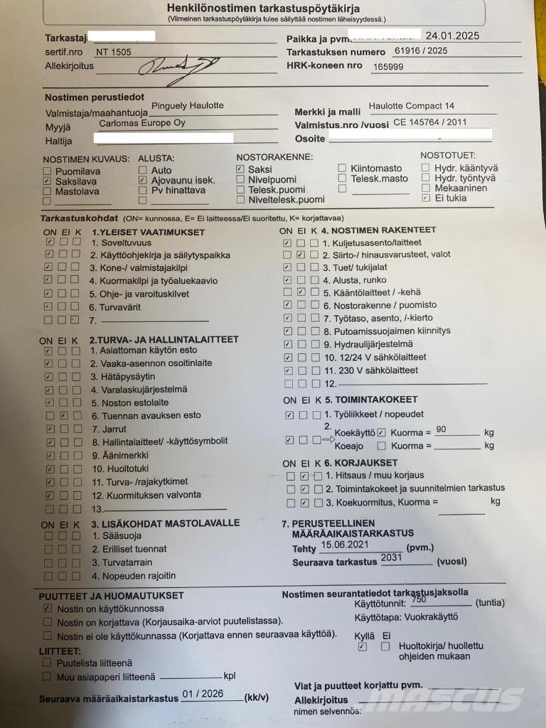 Haulotte Compact 14 Škarjaste dvižne ploščadi
