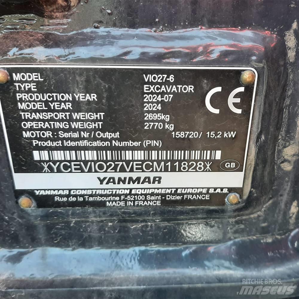Yanmar Vio 27 Mini bagri <7t