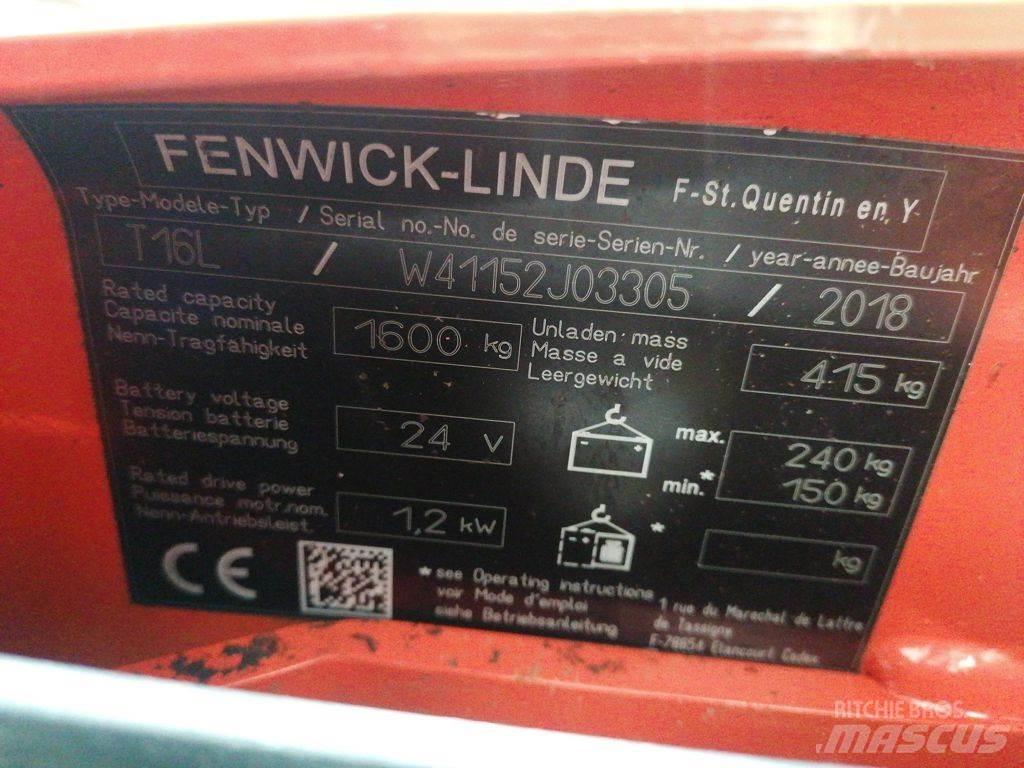 Linde T16L Električni nizko dvižni viličar