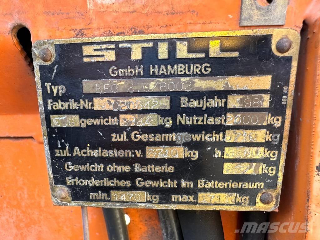 Still EFG 2/6012 Električni viličarji