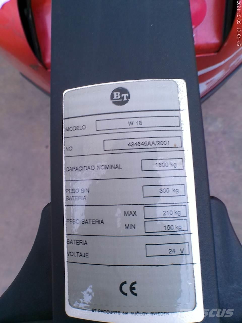 BT W 18 Električni nizko dvižni viličar