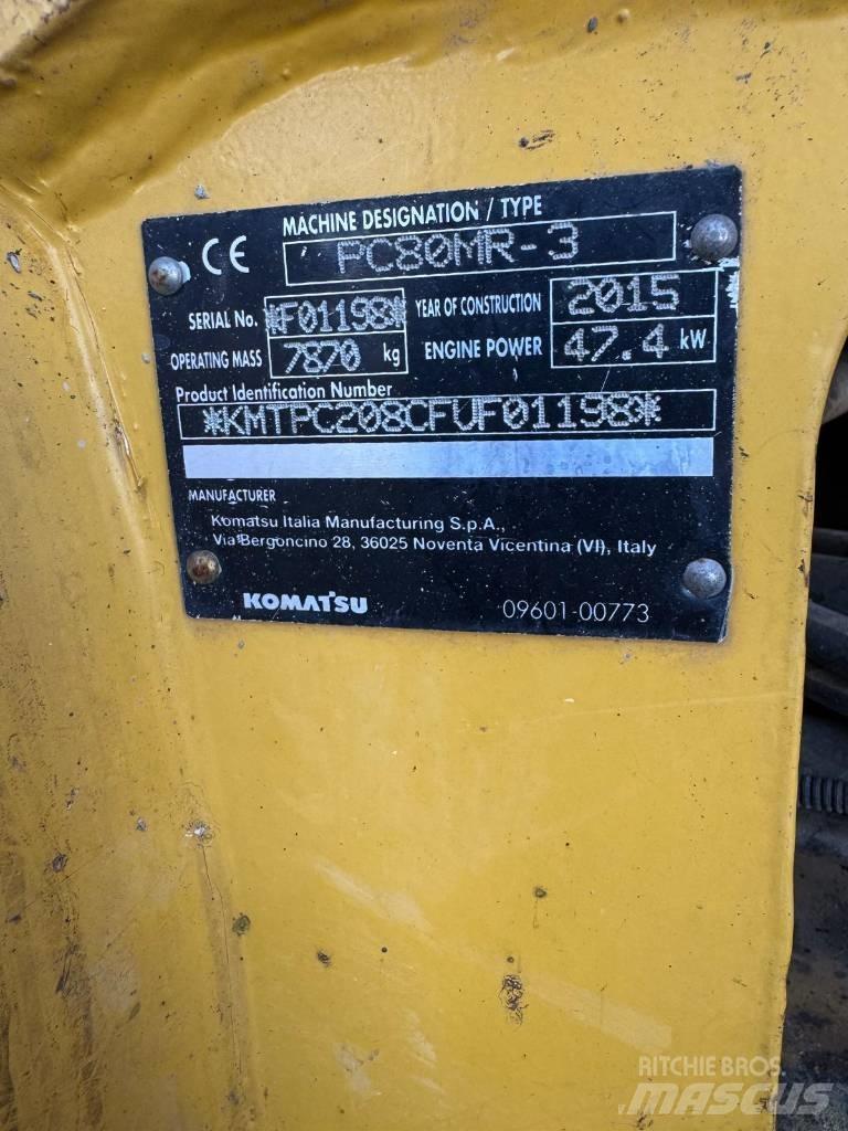 Komatsu PC 80 MR-3 Midi bagri 7t – 12t