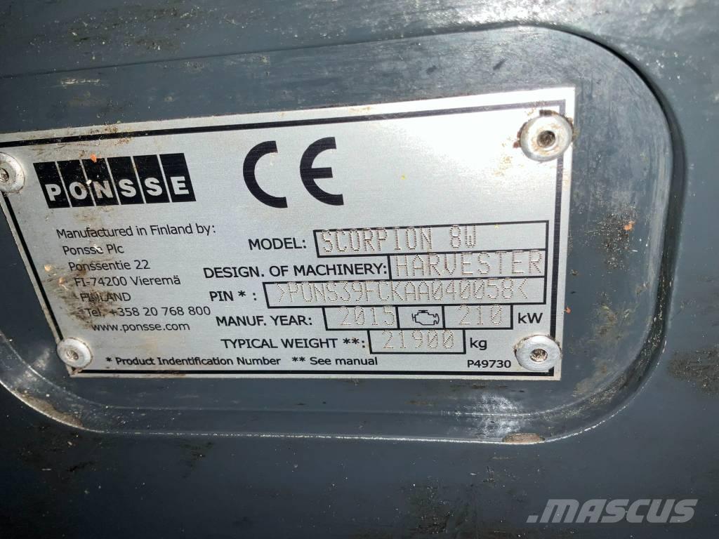 Ponsse SCORPION 8W Harvesterji