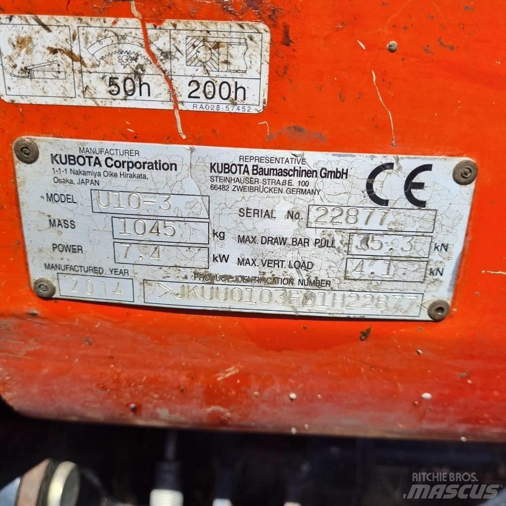 Kubota U 10-3a Mini bagri <7t