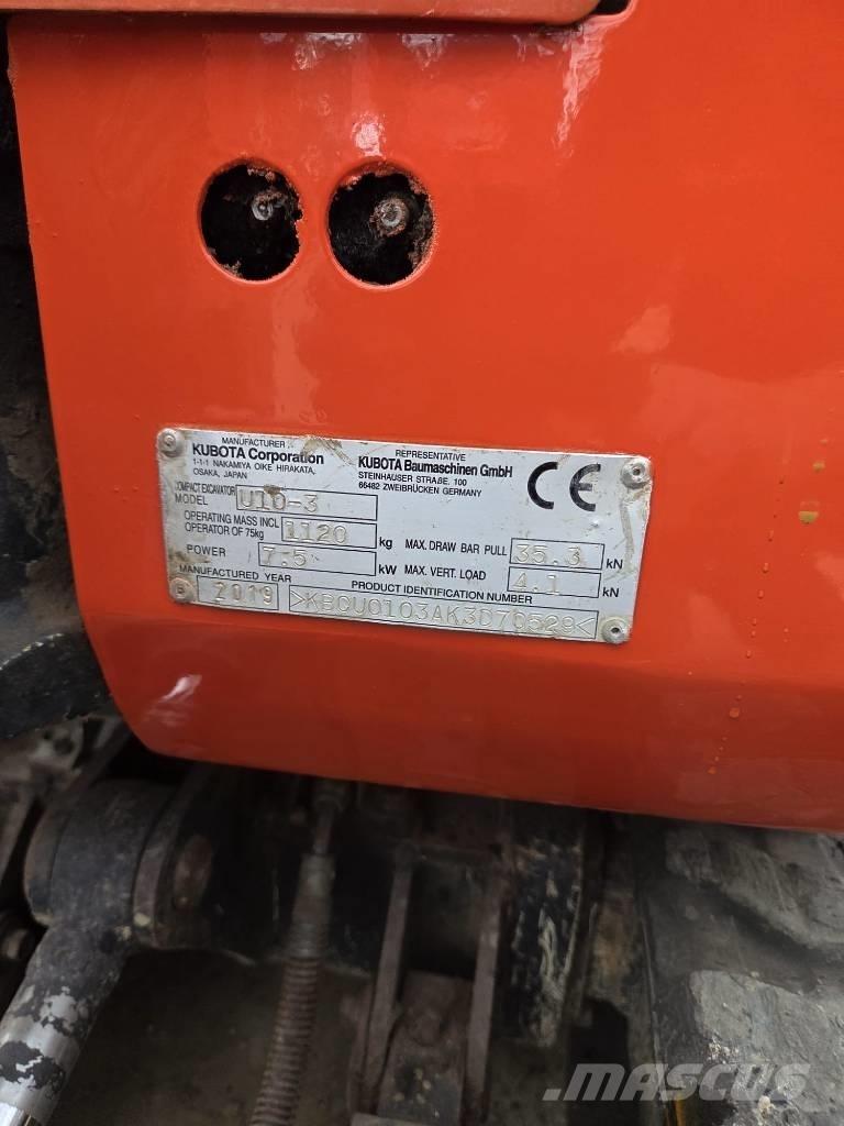 Kubota U 10-3 Mini bagri <7t
