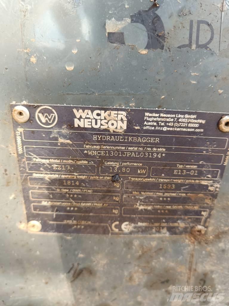 Wacker Neuson EZ 17 Mini bagri <7t