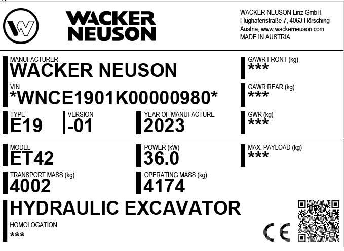 Wacker Neuson ET42 Bagri goseničarji
