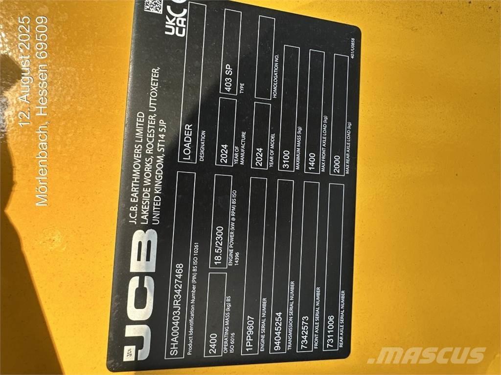 JCB 403 Kolesni nakladalci