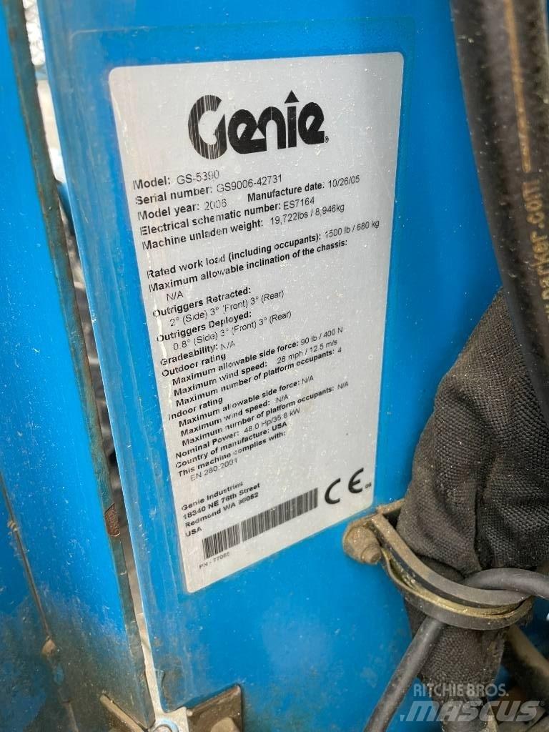 Genie GS 5390 RT Škarjaste dvižne ploščadi