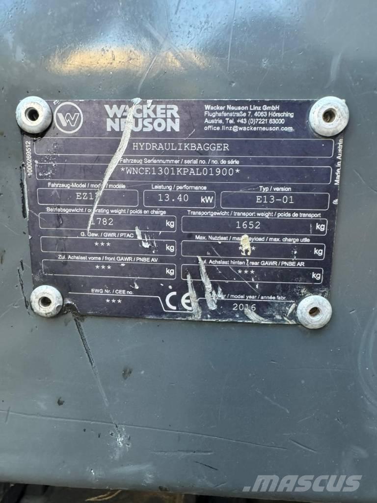 Wacker Neuson EZ 17 Mini bagri <7t
