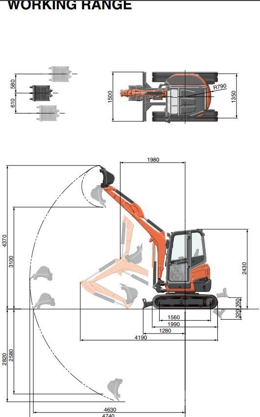 Kubota U 27-4 Mini bagri <7t