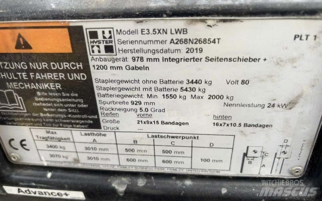 Hyster E 3.5 XN LWB Električni viličarji