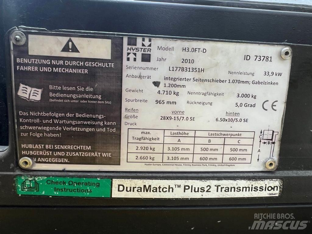 Hyster H 3.0 FT Dizelski viličarji