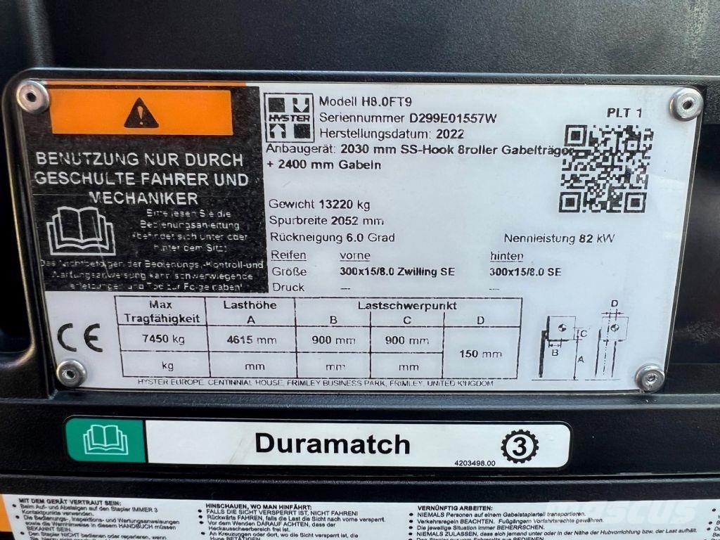 Hyster H 8.0 FT9 Dizelski viličarji