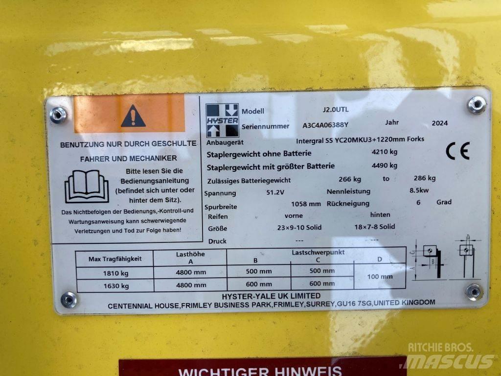 Hyster J 2.0 UTL Električni viličarji
