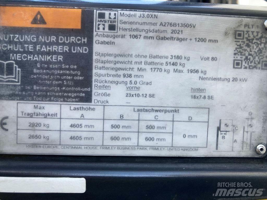 Hyster J 3.0 XN Električni viličarji