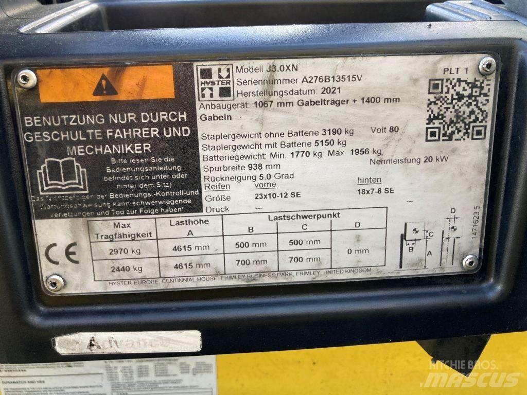 Hyster J 3.0 XN Električni viličarji