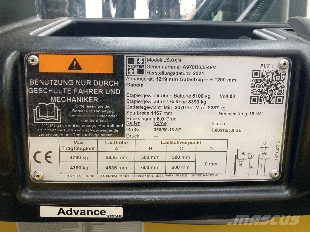 Hyster J 5.0 XN Električni viličarji