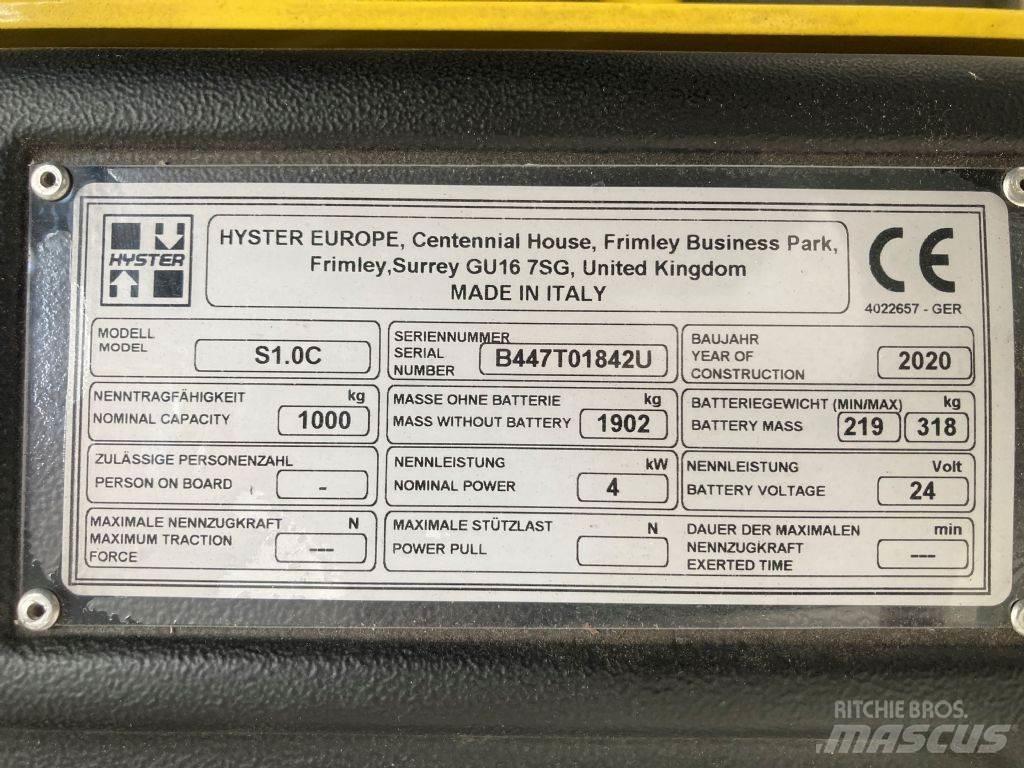 Hyster S 1.0 C Ročni električni viličar