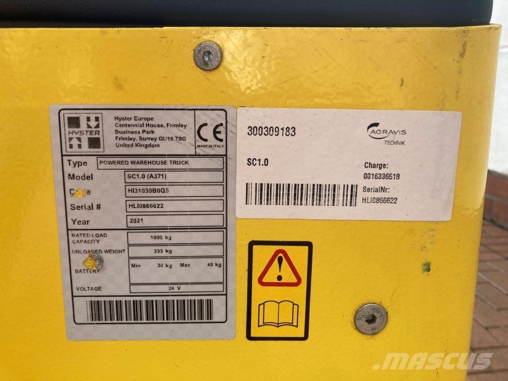 Hyster SC 1.0 Ročni električni viličar
