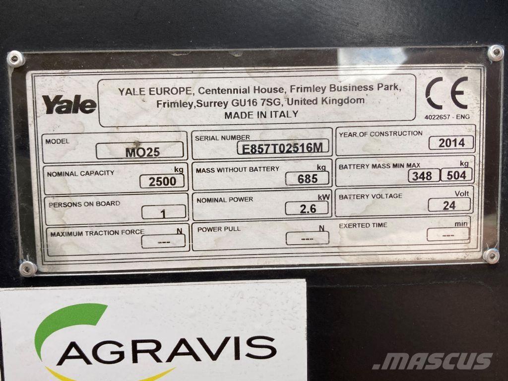 Yale MO 25 Nizko dvižni komisionirni viličar