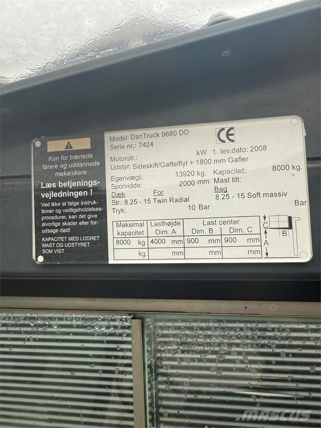 Dantruck 9680DD Dizelski viličarji