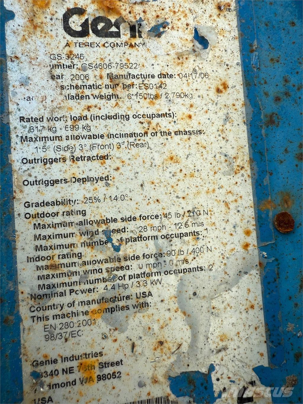 Genie GS3246 Škarjaste dvižne ploščadi