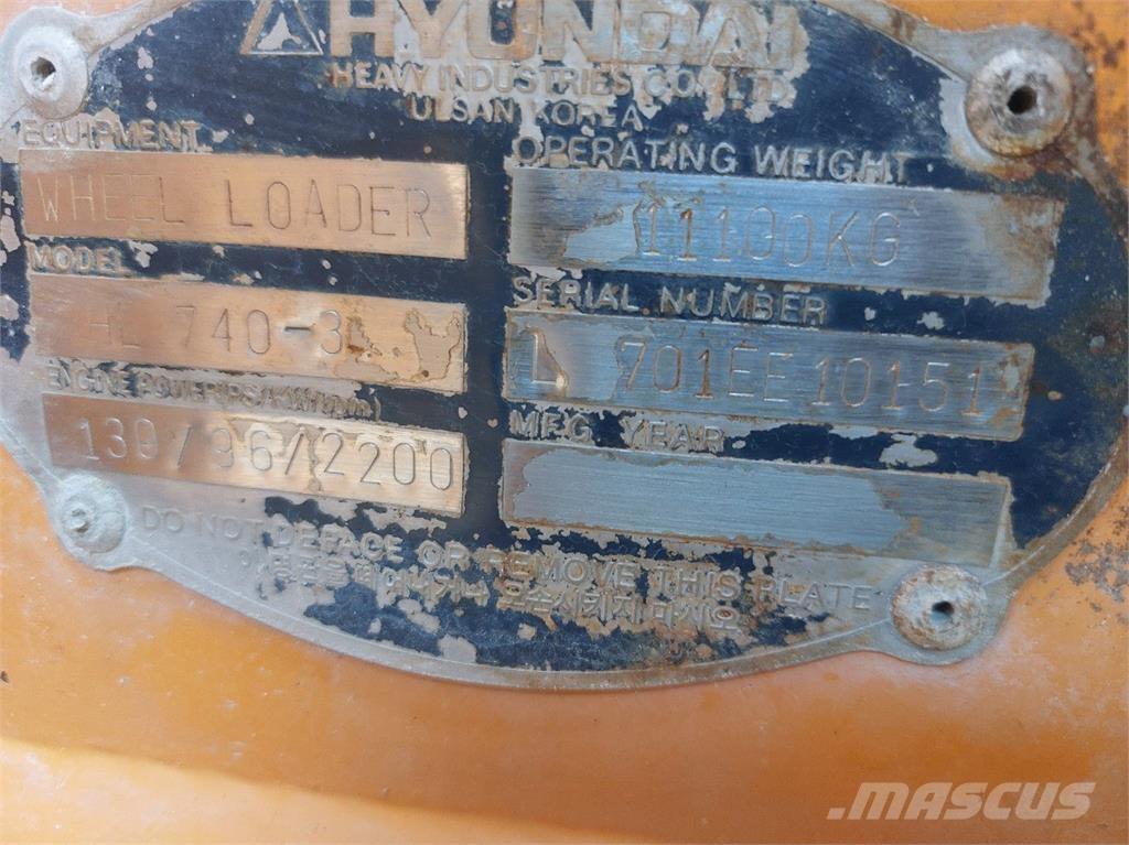 Hyundai HL740-3 Kolesni nakladalci