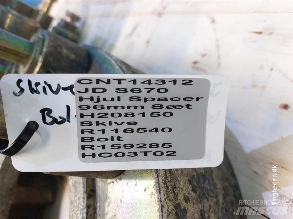 John Deere S670 Gume, kolesa in platišča