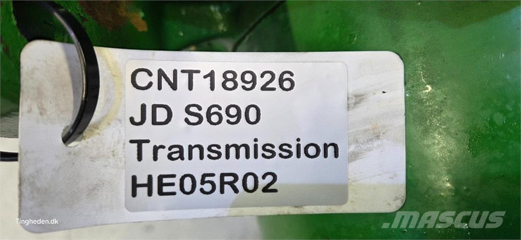John Deere S690 Menjalnik