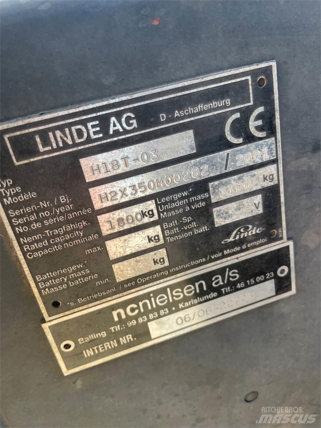 Linde H18T Plinski viličarji